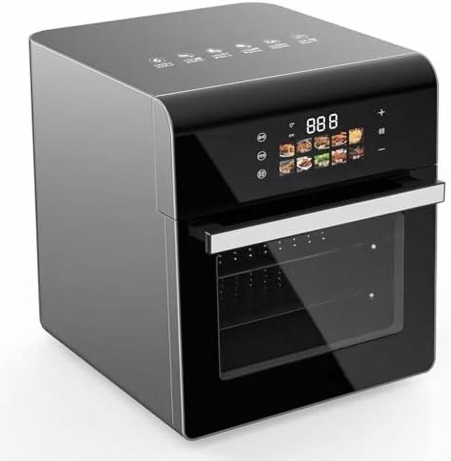Heteluchtfriteuse Oven Airfryer Keukenapparaat Vetarm Koken 360 Graden Circulatie 15 Liter Zwart