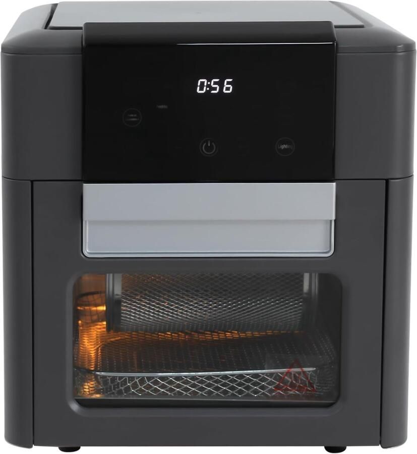 Heteluchtfriteuse Oven Airfryer XL Gezond Koken 12 Programma's 12 Liter Capaciteit Grijs