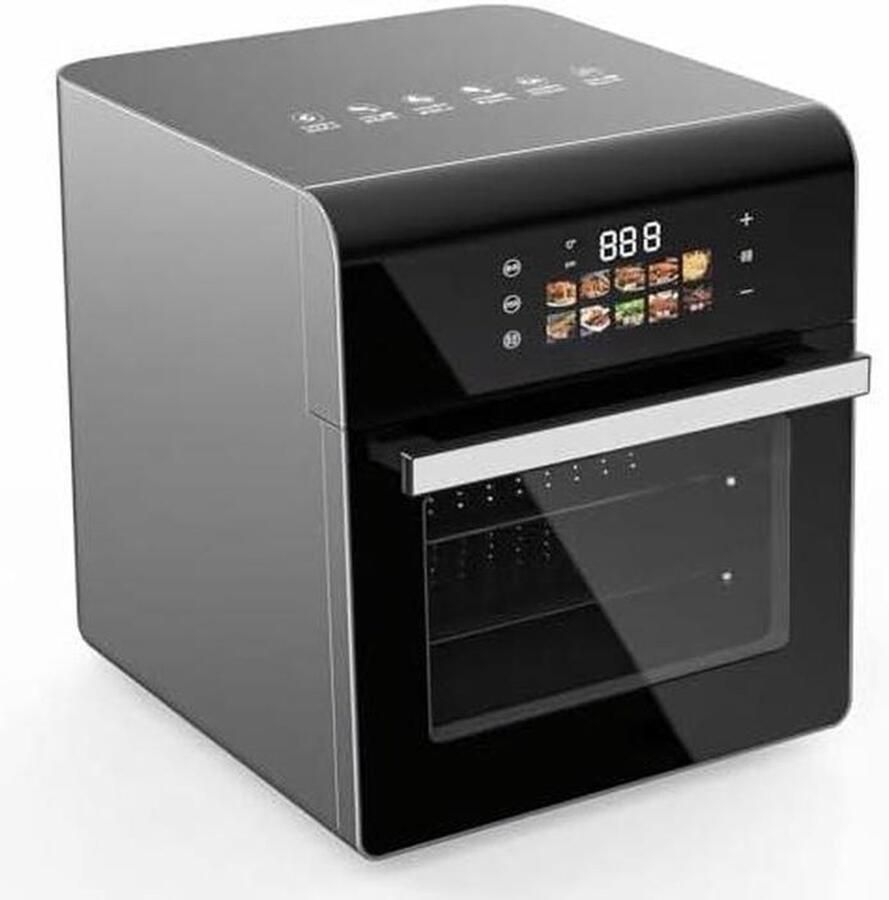 Heteluchtfriteuse Oven Digitale Airfryer Vetarm Koken 360° Hetelucht 15 Liter Zwart
