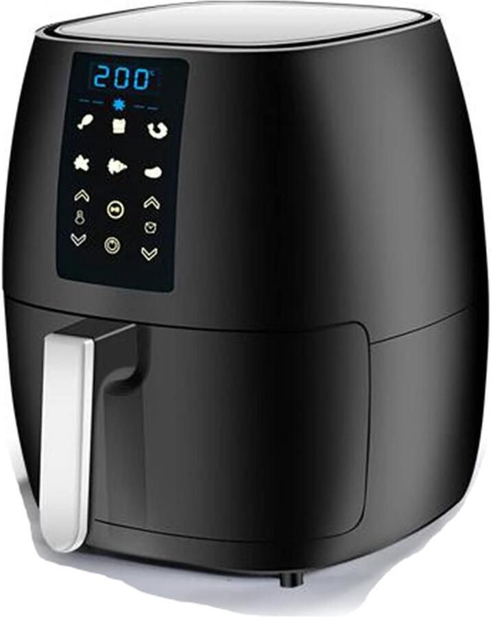 Heteluchtfriteuse Oven Keukenapparaat Gezond Koken 6-in-1 Functionaliteit 5.5 Liter Zwart