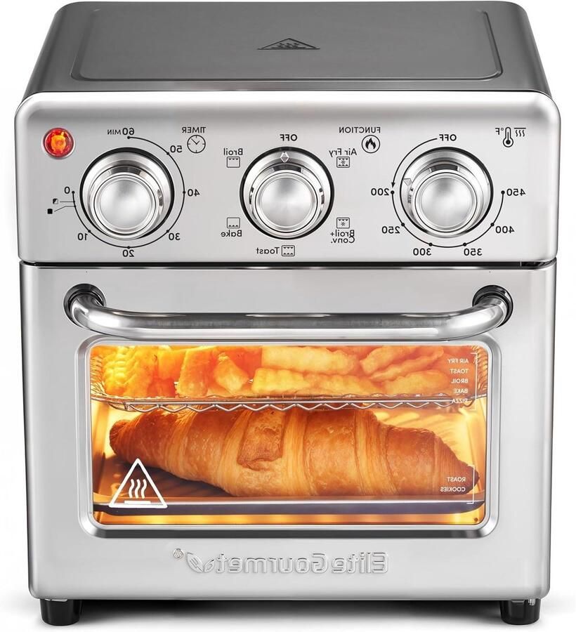Heteluchtfriteuse Oven Luchtfriteuse Braden Gezond Koken 5-in-1 Functie 8.5 Liter Roestvrij Staal