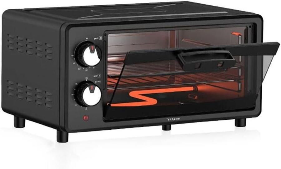 Heteluchtfriteuse Oven Mini Oven Airfryer Gezond Koken 360 Graden Luchtcirculatie 15 Liter Zwart