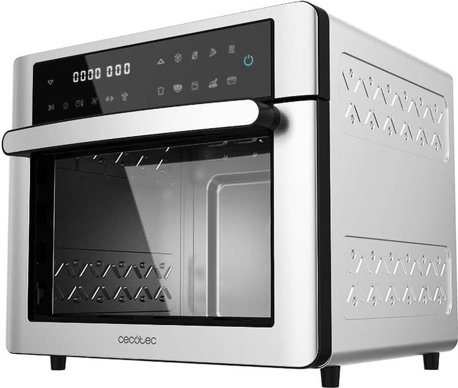 Heteluchtfriteuse Oven Multicooker Airfryer Gezond Koken 9 Voorgeprogrammeerde Functies 30 Liter Capaciteit Roestvrij Staal