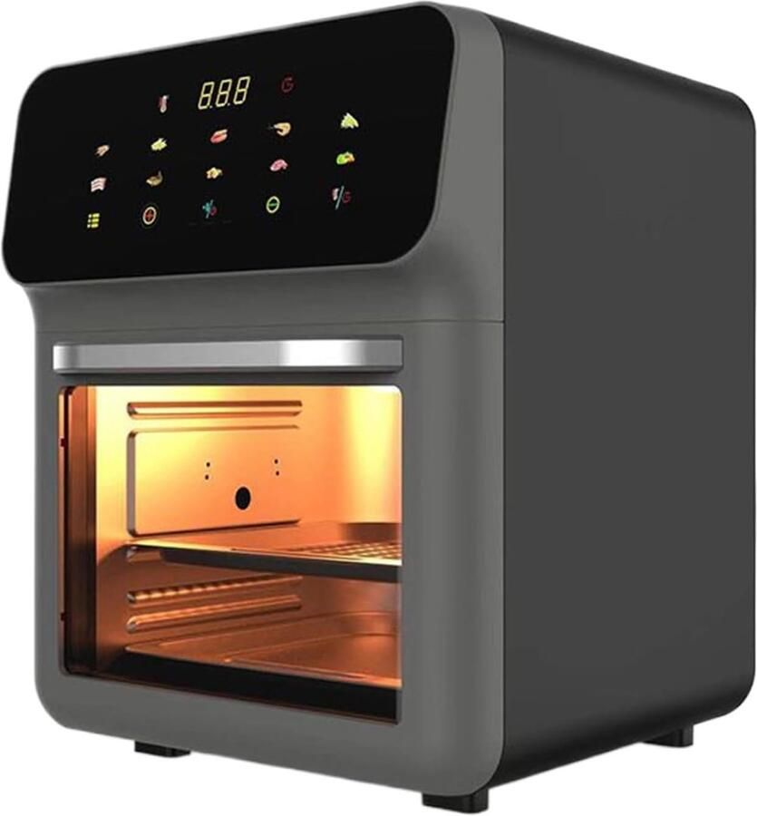 Heteluchtfriteuse Oven Multicooker Airfryer Gezonde Maaltijden 15 Liter Capaciteit 32 x 34 x 32 cm Zwart