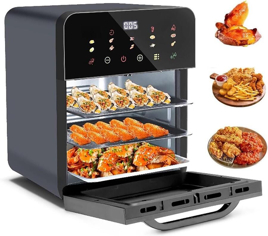 Heteluchtfriteuse Oven Slimme Frituur Mals Braden Omslaan Niet Nodig 37 x 40 cm