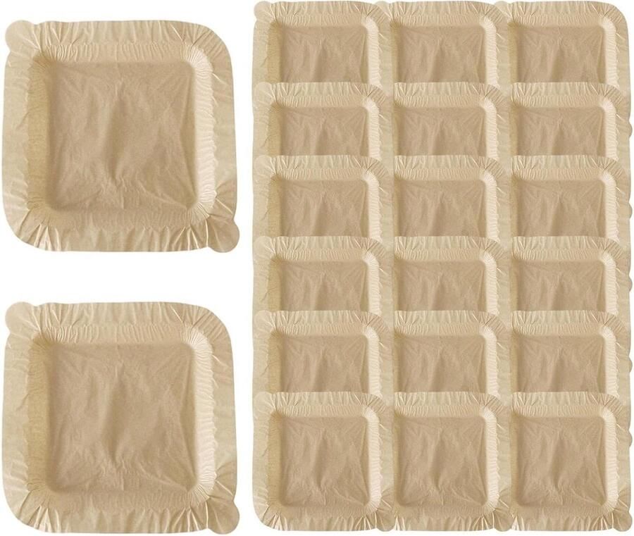 Heteluchtfriteuse Papier Bakpapier Inzetstukken Gemakkelijk Koken Antiaanbak & Lekvrij 20 Stuks 24cm Niet Van Toepassing