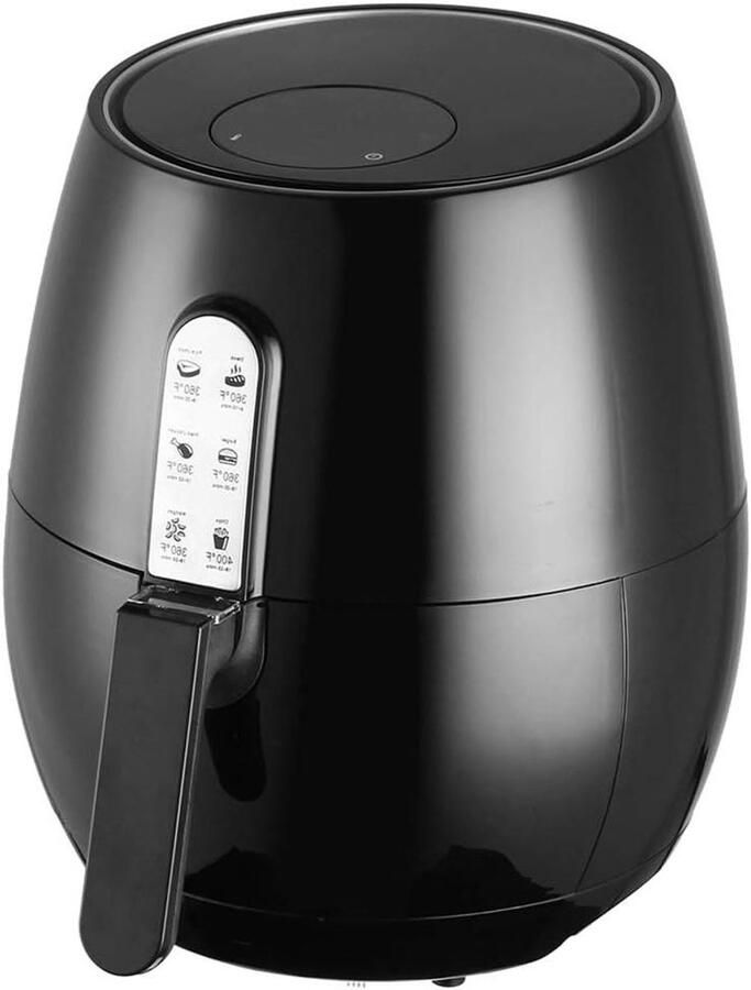 Heteluchtfriteuse Smart Fryer Gezond Bakken 360 Graden Hete Lucht 5.2 Liter Zwart