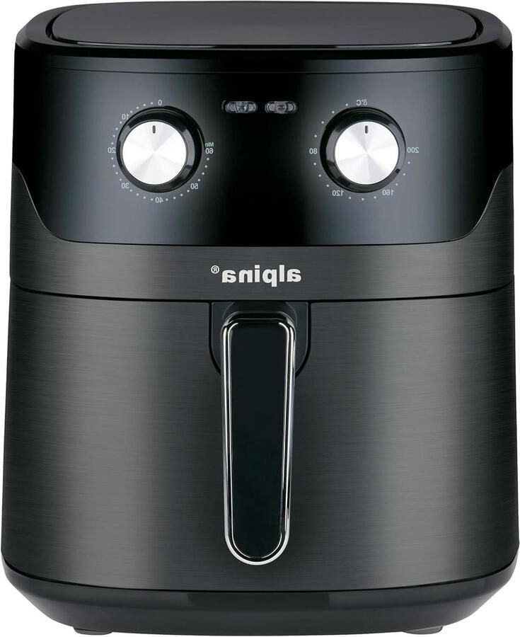 Heteluchtfriteuse XL Airfryer Frituurpan Gezond Frituren 6 Liter Inhoud 1600 Watt Zwart