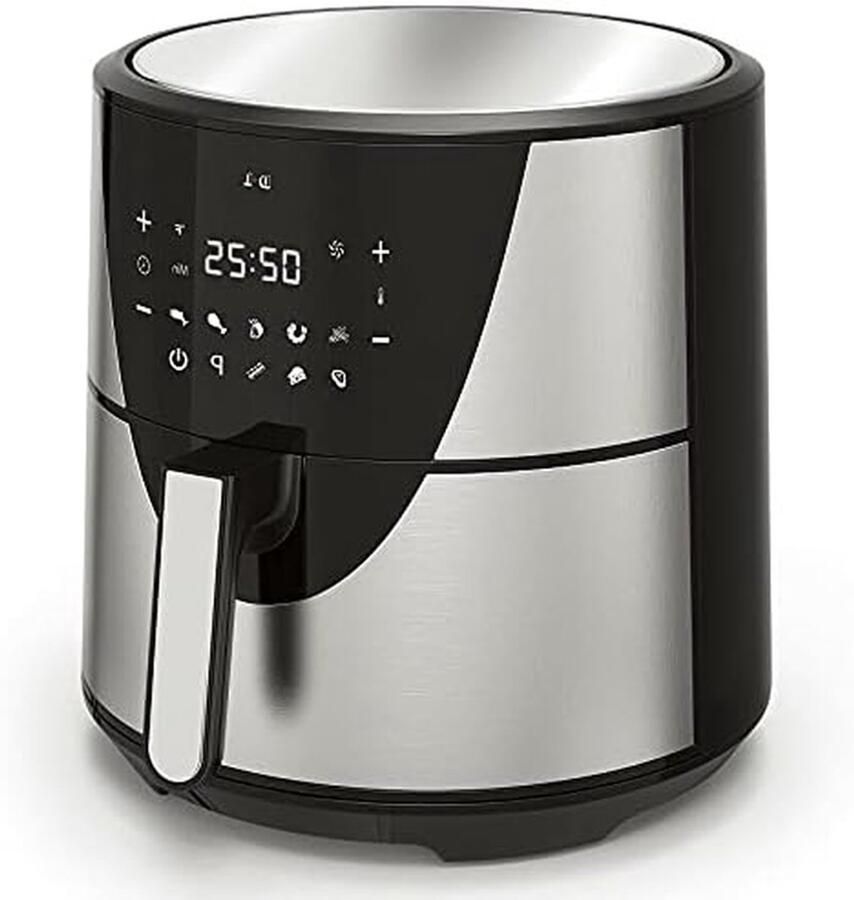 Heteluchtfriteuse XXL Airfryer Frituurpan Gezond Koken 8 Liter Inhoud 1700 Watt Roestvrij staal