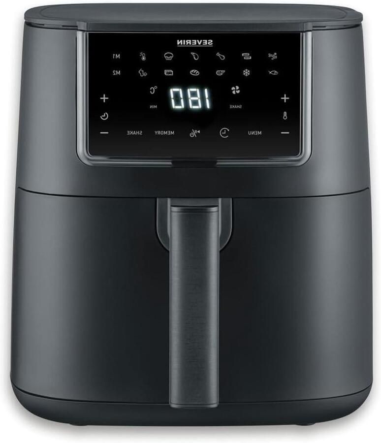 Heteluchtfriteuse XXL Airfryer Frituurpan Gezond Koken Vetvrij Frituren 7 Liter Zwart