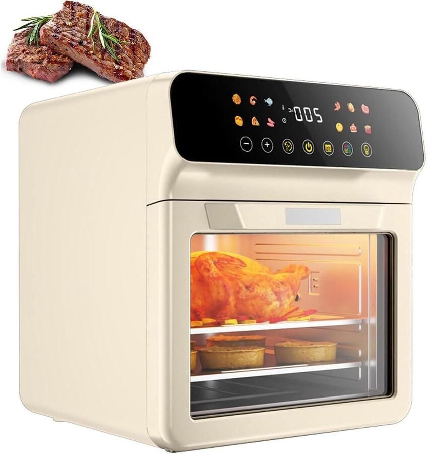 Heteluchtoven Airfryer Broodrooster Gezond Koken Grote Capaciteit 12 Liter Wit