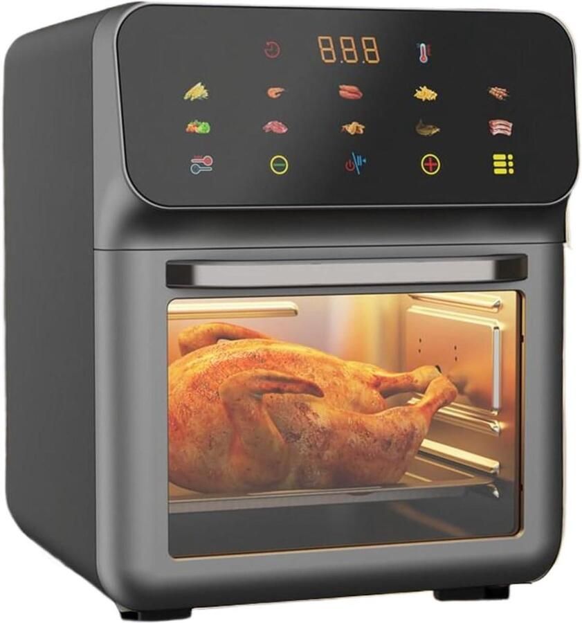 Airfryer Combi-oven Heteluchtoven Friteuse Koken en Bakken Intelligente Dual-Zone 15 Liter Zwart