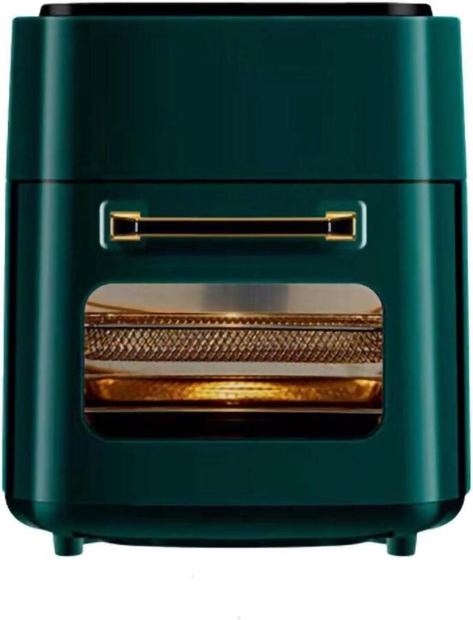 Heteluchtoven met stoom Mini oven Veelzijdig koken Digitaal touchscreen 15 liter capaciteit Groen