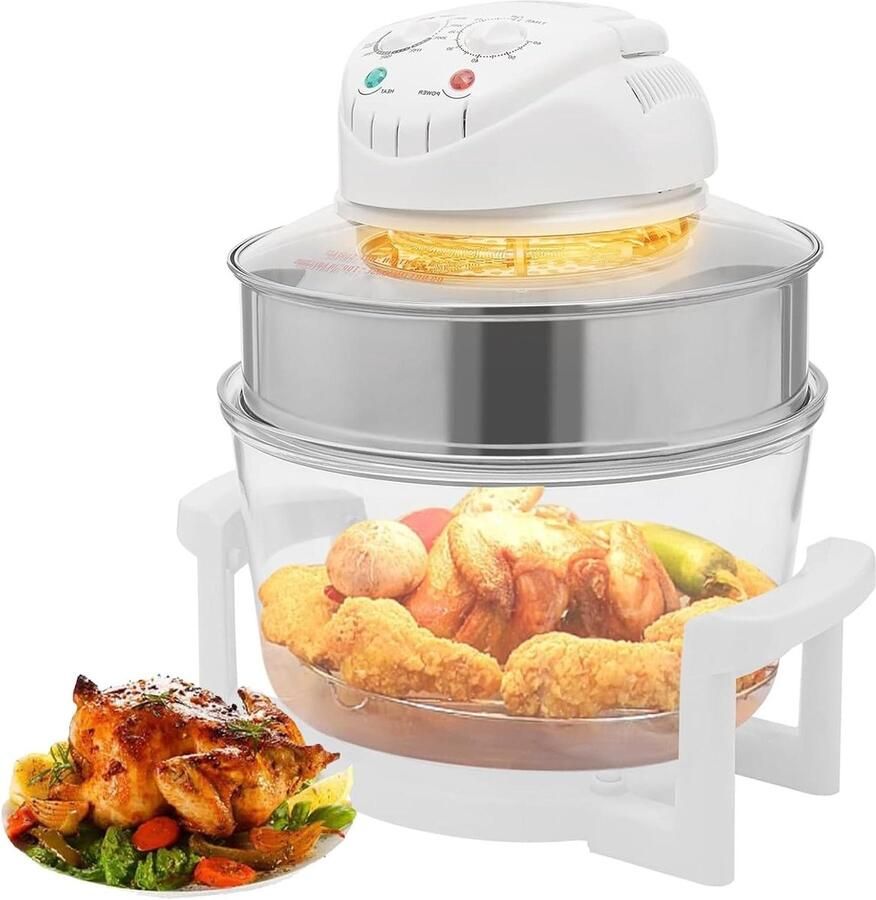 Heteluchtoven Multicooker Thuis Koken Instelbare Temperatuur 1796 Liter Zilver