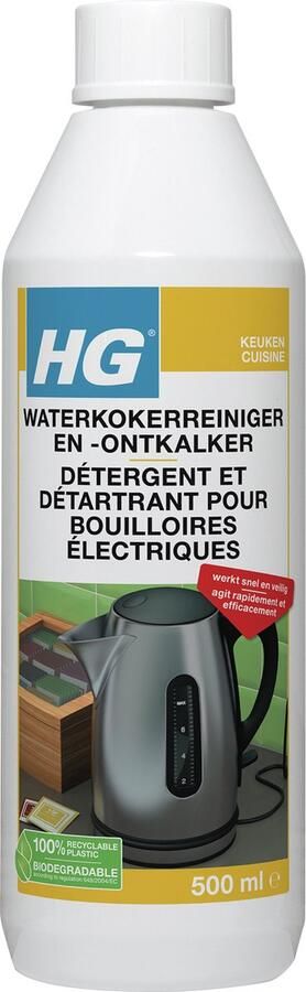 HG Apparaten Ontkalkingsmiddel Reinigend Voor Waterkokers 500 ml 1 stuk - Foto 1