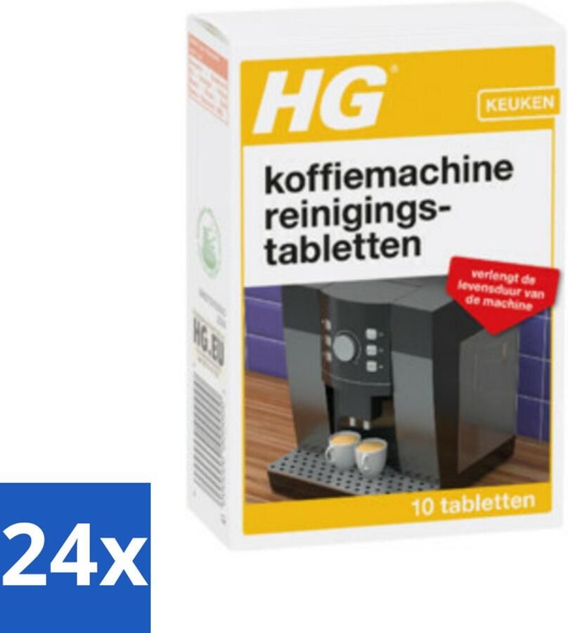 HG Koffiemachine Reinigingstabletten Verlengt Levensduur Machine 10 Tabletten Voordeelverpakking 24 stuks - Foto 2
