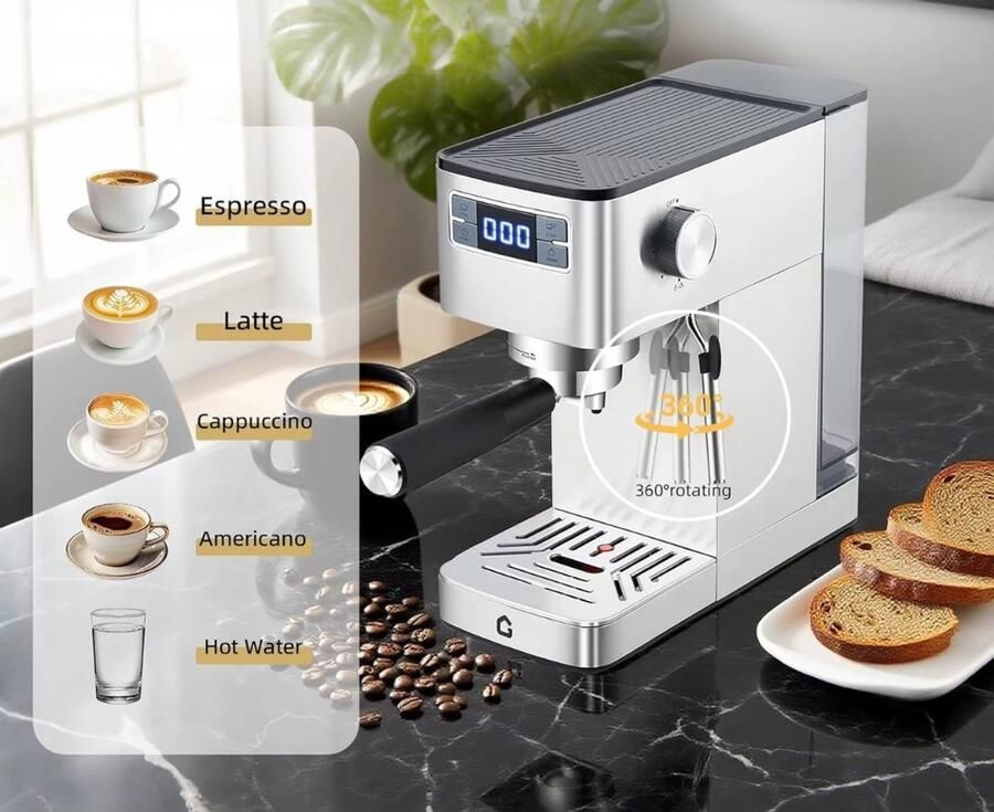 HHHK Espressomachine Espresso Machine Pistonmachines Melkopschuimer Koffiemachine Cappuccino Espresso Latte