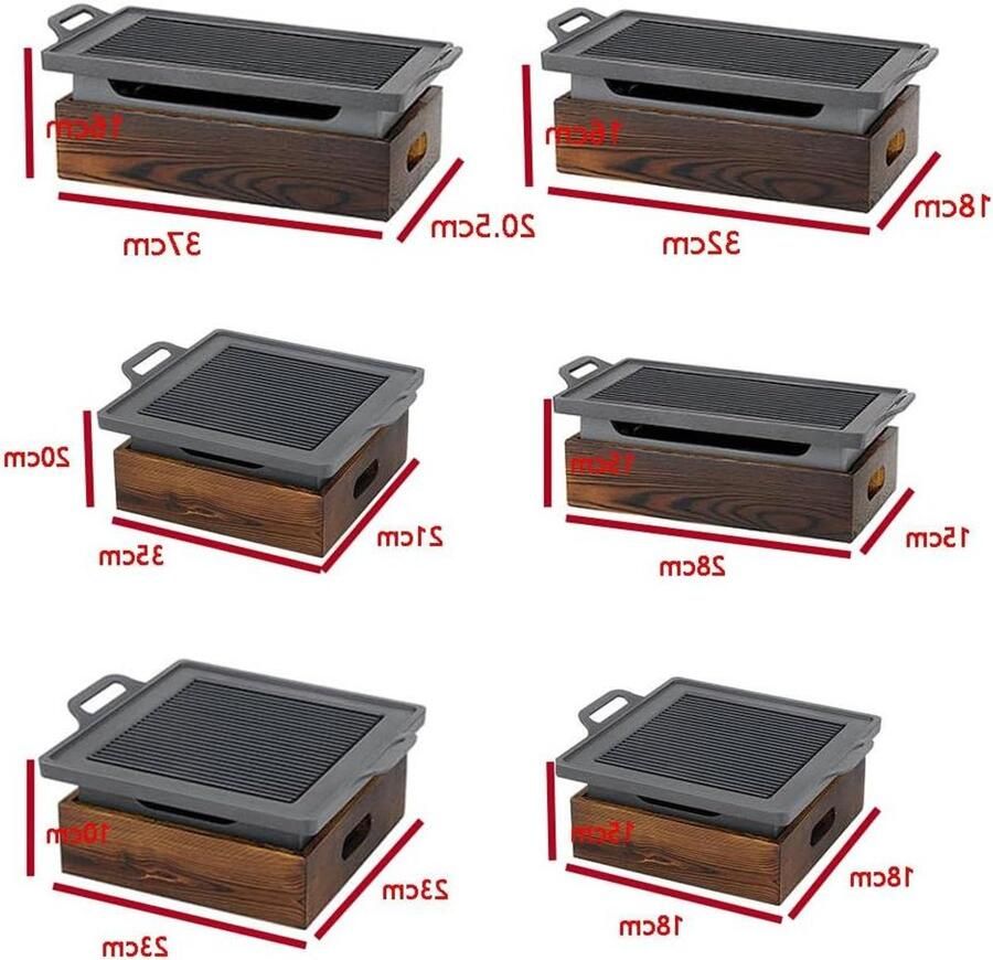 Hibachi Grill Tafelgrill Japanse Stijl Buiten Koken Draagbaar Compact Ontwerp 28 x 15 x 15 cm