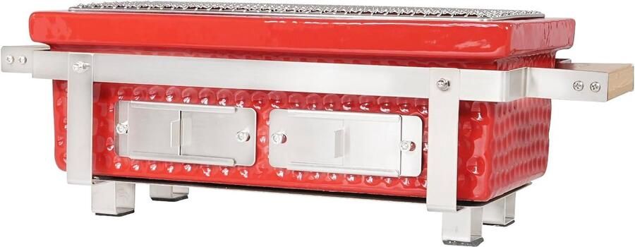 Hibachi Grill Yakitori Grill Japanse Grill Buiten Koken Keramische Grill 39x21.5x13 cm Rood