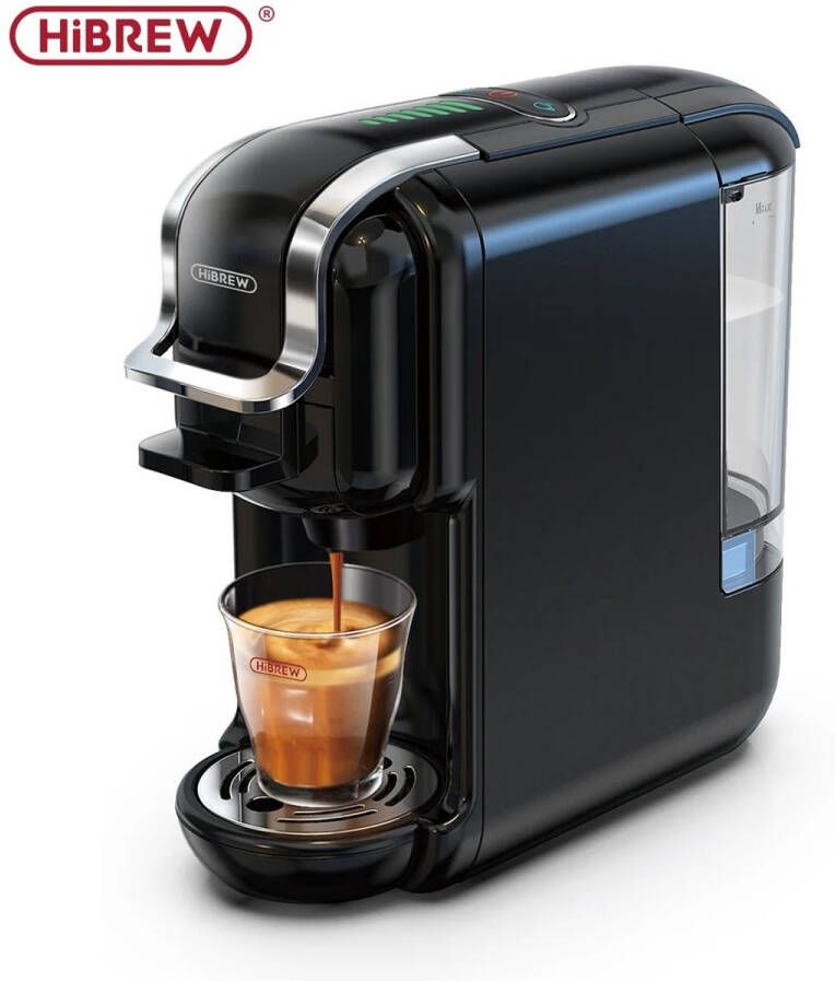 HiBREW 5-in-1 Koffiezetapparaat – Voor Nespresso Dolce Gusto ESE Pods Kcup & Gemalen Koffie – 20 Bar – Hot Cold – 600ml – H2B – CE Gecertificeerd
