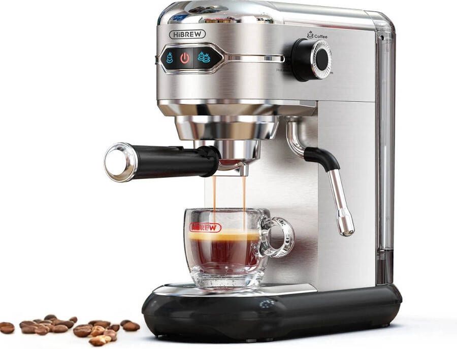 HiBREW Espressomachine Handmatig Espresso Maker Espressomachine Met Koffiebonen Praktisch Stijlvol