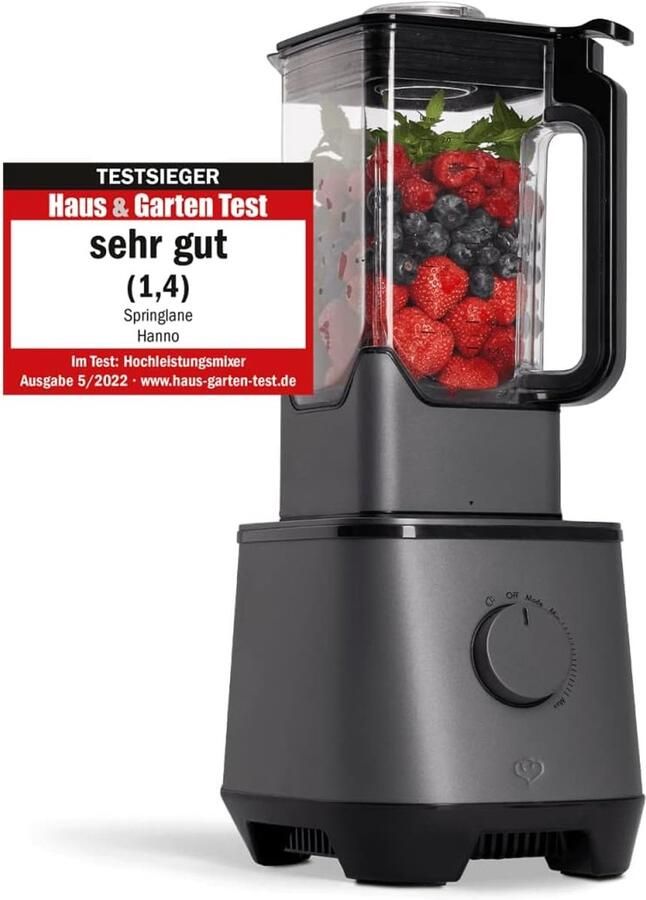 High-Performance Keukenblender Hanno 2000 W 32.000 RPM Powerblender met 2 5 L Tritan Kan BPA-Vrije Smoothiemaker