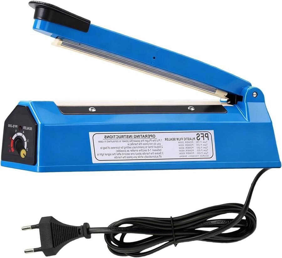 Hitte lasapparaat Folie lasser Verpakkingen sluiten Instelbare temperatuur 200mm Blauw