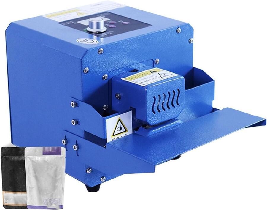 Hitte Verzegelende Machine Plastic Zak Sealer Voedsel Verpakken Ononderbroken Bandsealer 29x19x21cm Zilver