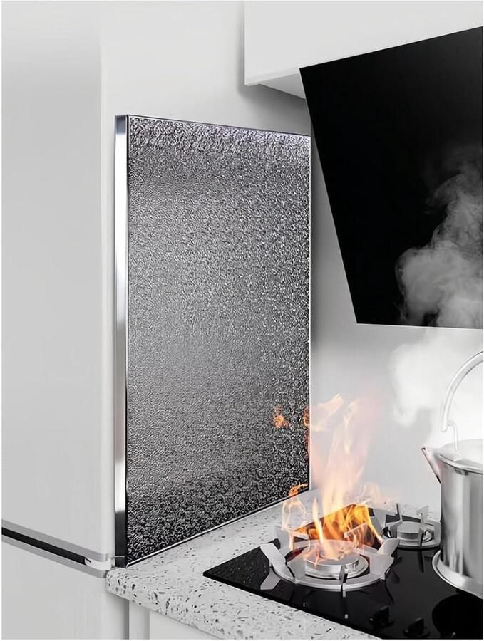 Keuken Hitte Schild Kookplaat Bescherming Veilig Koken Vlamvertragend Materiaal Praktisch Formaat Aluminium