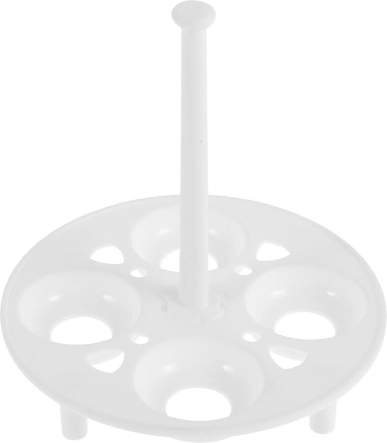 Hittebestendig Eierrekje Stoomhouder Eieren Stomen Compact Ontwerp 11 cm Wit