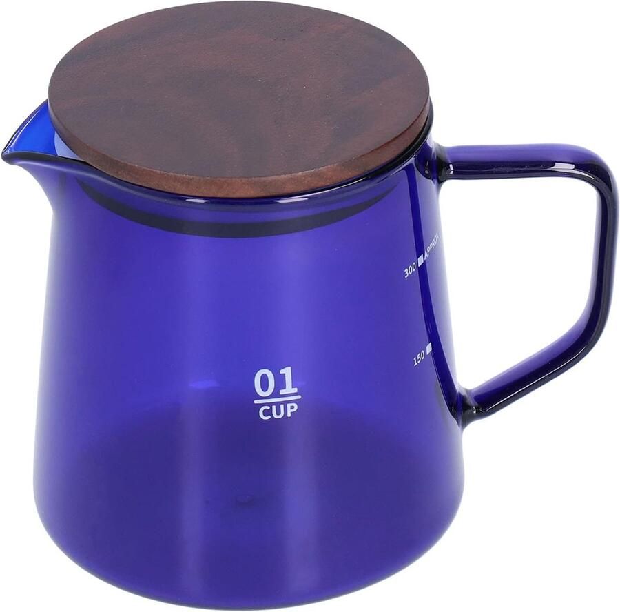 Hittebestendige 300 ml Borosilicaat Glazen Theemok met Deksel Perfect voor Koffie en Thee Thuis Licht en Gemakkelijk mee te nemen Schokbestendig (Blauw)