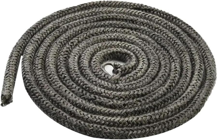 Hittebestendige Afdichtstrip Kachelkoord Glasvezel Oven Deur Reparatie Hoge Temperatuur Bestendig 12mm Diameter Zwart