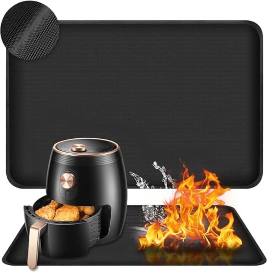 Hittebestendige Airfryer Mat 60 x 40 cm Vuurvast Antislip en Waterdicht