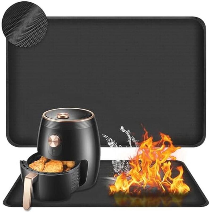 Hittebestendige Airfryer Mat 60 x 40 cm Vuurvast Antislip en Waterdicht
