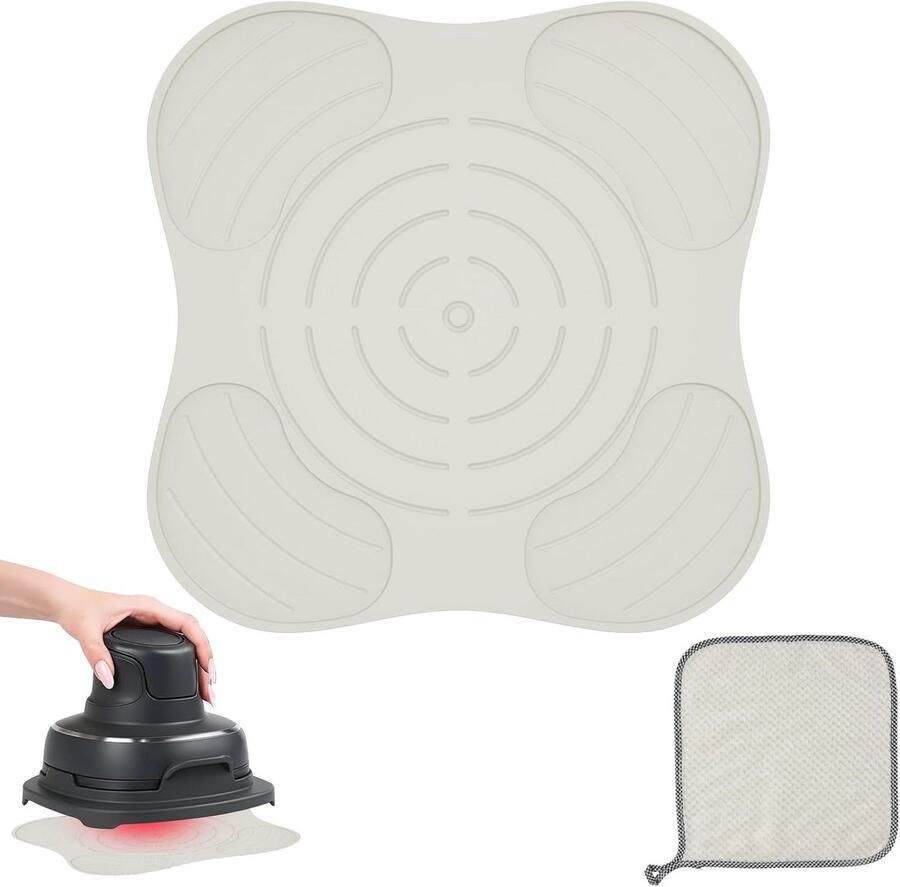 Hittebestendige Airfryer Siliconen Bakmat Herbruikbaar en Oven Veilig Beige