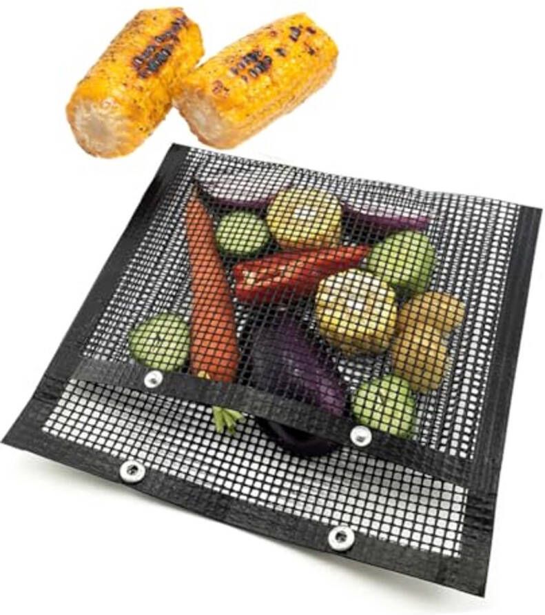 Hittebestendige Anti-aanbak Grill Mesh Tas voor BBQ en Koken buiten