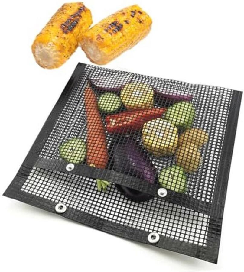 Hittebestendige Anti-aanbak Grill Mesh Tas voor BBQ en Koken buiten