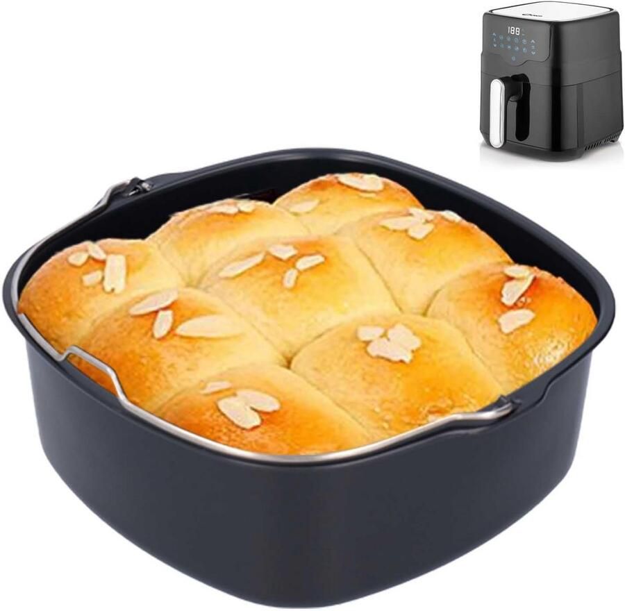 Hittebestendige Bakvorm voor Airfryer Herbruikbare Cakevorm en Brood Bakmand (22 cm)