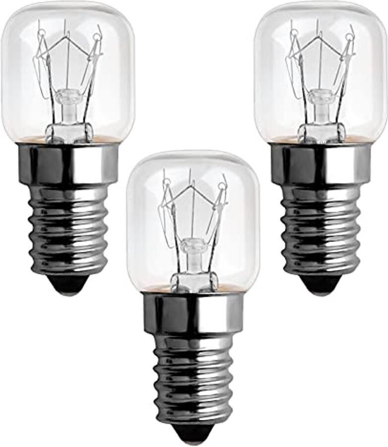 Hittebestendige dimbare E14 T22 ovenlamp 300 graden warm wit voor oven en magnetron 3 stuks