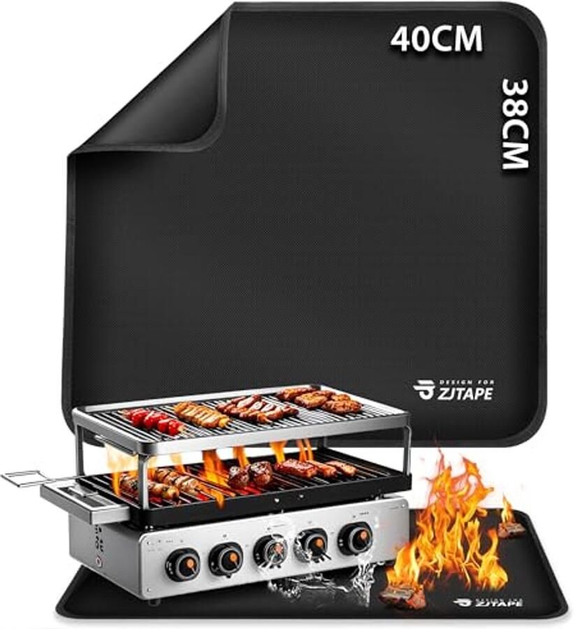 Hittebestendige grillmat 38 x 40 cm Vuurvast en veilig voor outdoor-grillen