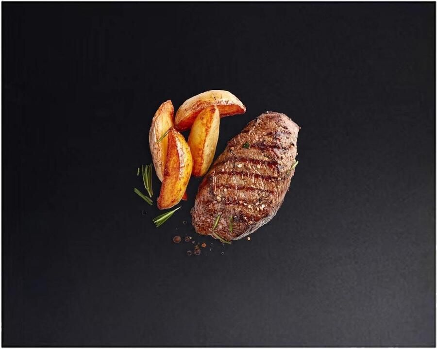 Hittebestendige grillmat Barbecue mat Buiten grillen Anti-aanbaklaag 34 x 42 cm Zwart