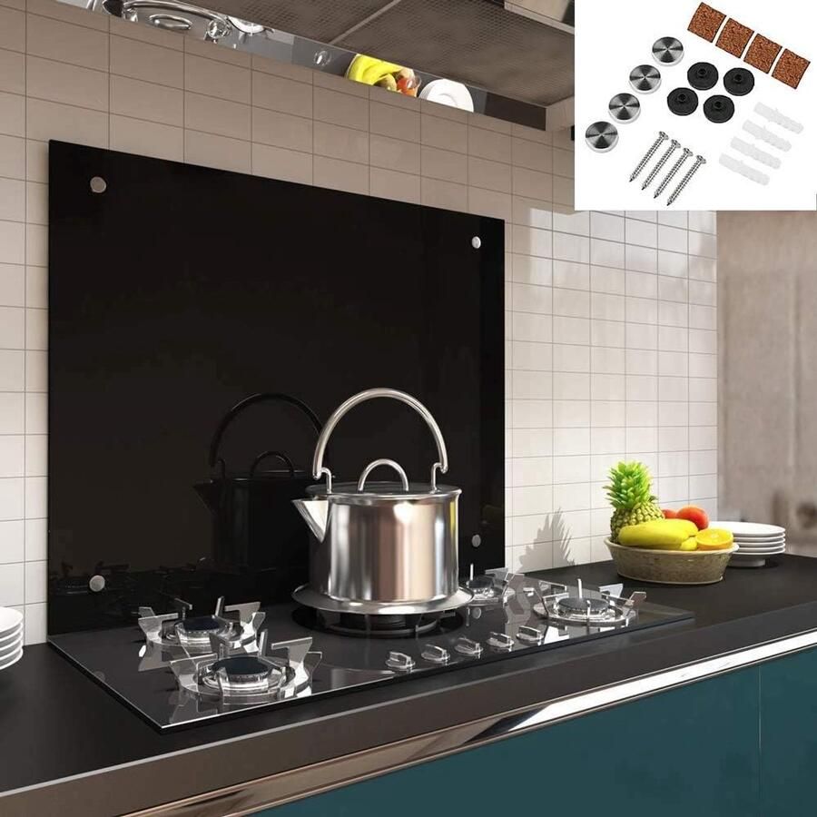 Hittebestendige Keukenachterwand van ESG Glas (6mm) Krasvaste Spatbescherming voor Fornuis en Tegels