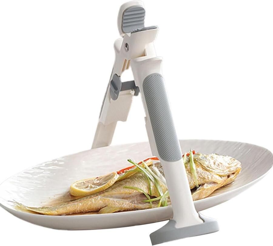 Hittebestendige Klem Bordenhouder Tang Hete Borden Pakken Antislip Ontwerp 24 cm Lengte Grijs