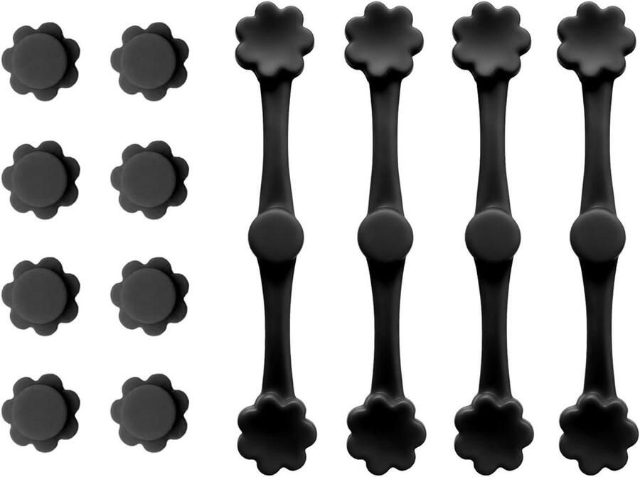 Hittebestendige Magneetclips Airfryer Clips Bakpapier Fixeren Brandbeveiliging tot 662°C 12 stuks Zwart