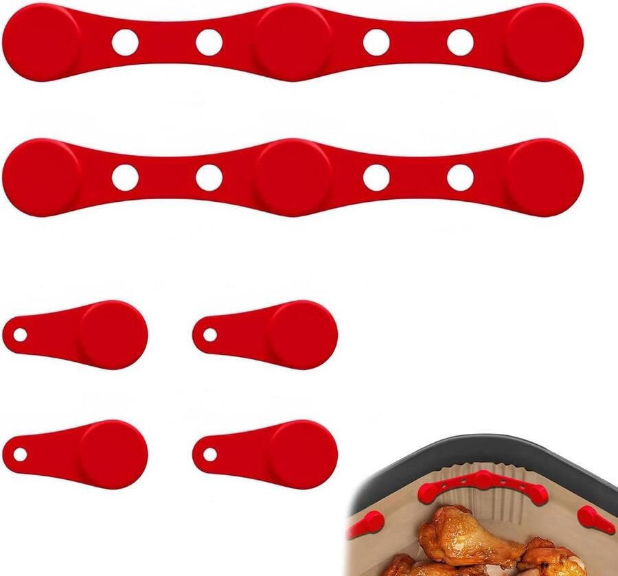 Hittebestendige Magneetclips voor Airfryer Bakpapier 6 Stuks