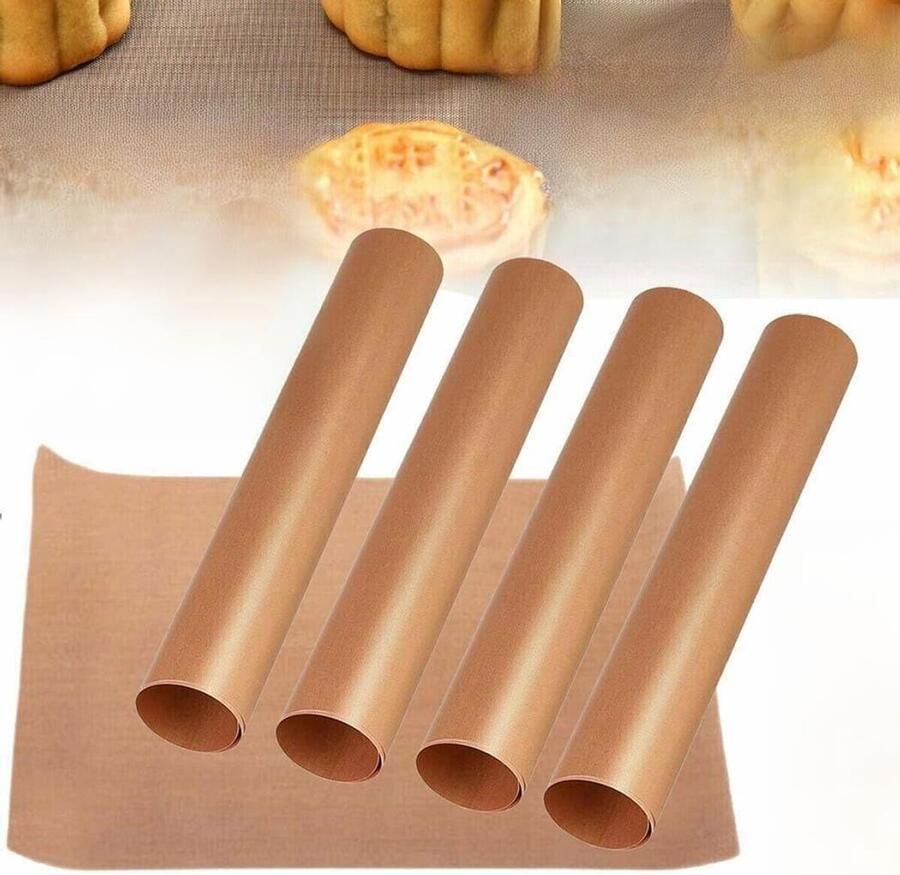 Hittebestendige Mat Bakplaat Beschermer Hobby Projecten Herbruikbaar & Antiklevend 40 x 60 cm Bruin