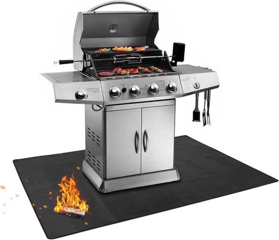 Hittebestendige Ondergrond voor BBQ Waterdichte Bescherming Mat voor Grill Vuurvaste Mat voor Veilig Koken en Bakken