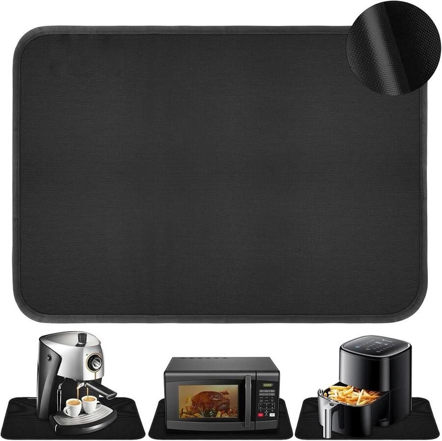 Hittebestendige Onderlegger voor Airfryer en Keukenblad 60x40 cm Antislip en Waterdichte Beschermmat