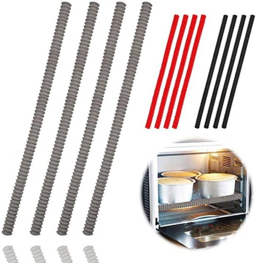 Hittebestendige Oven Rekbeschermers 4 Stuks Silicone Deksel voor Ovenrek van 14 Inch