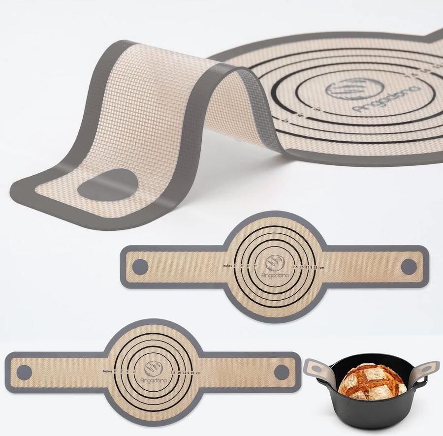 Hittebestendige Siliconen Bakmat voor Hollandse Oven en Broodbakken (2 stuks)